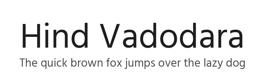 Hind Vadodara by Indian Type Foundry — Sans Serif Font