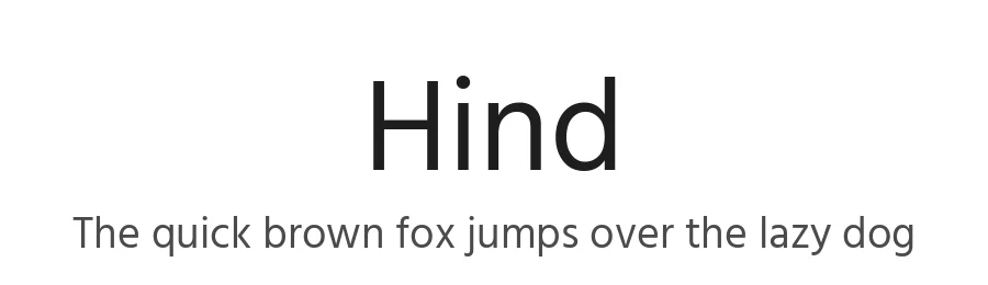 Hind by Indian Type Foundry β Sans Serif Font