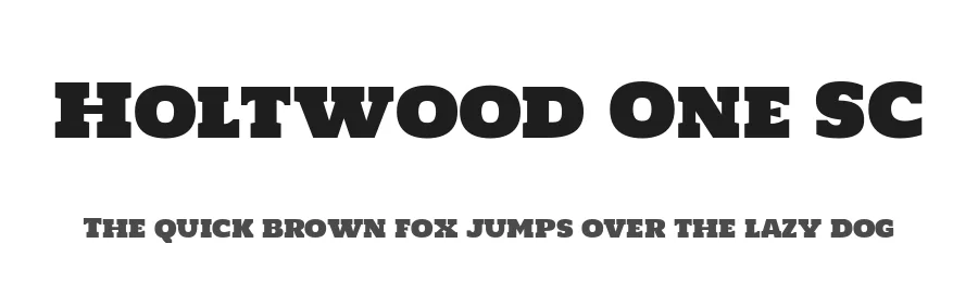 Holtwood One SC by Vernon Adams — Serif Font