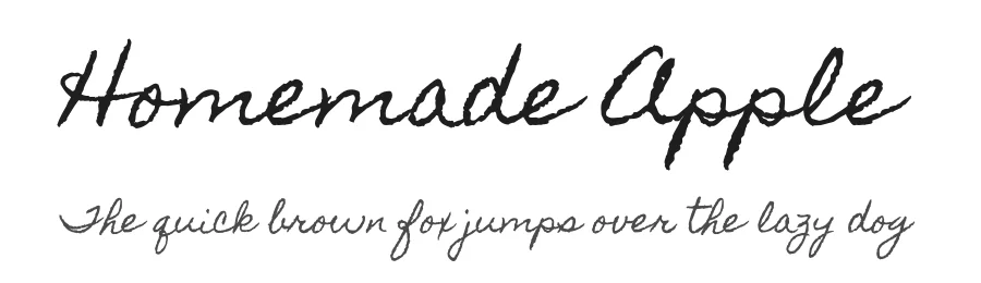 Homemade Apple by Font Diner — Script Handwritten Font