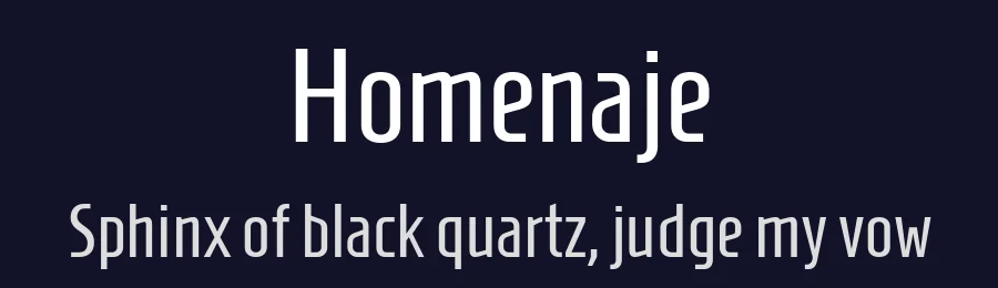 Homenaje by Constanza Artigas Preller, Agustina Mingote — Sans Serif Font — thumbnail 2