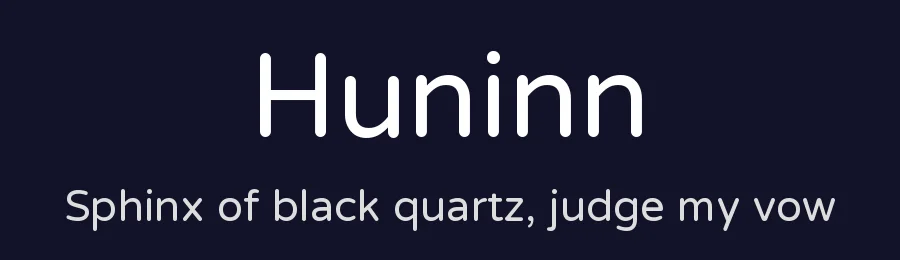 Huninn by justfont — Sans Serif Font — thumbnail 2