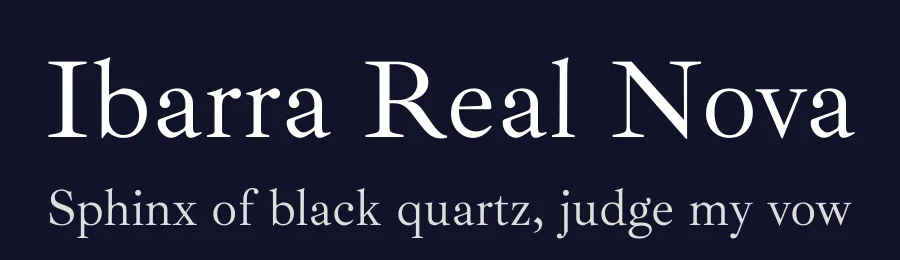 Ibarra Real Nova by José María Ribagorda, Octavio Pardo — Serif Font — thumbnail 2