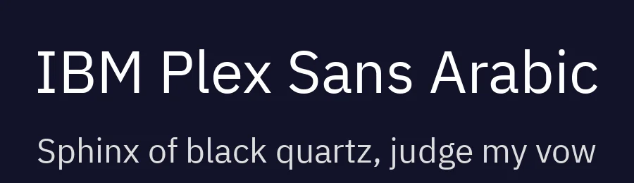 IBM Plex Sans Arabic by Mike Abbink, Bold Monday, Khajag Apelian, Wael Morcos — Sans Serif Font — thumbnail 2