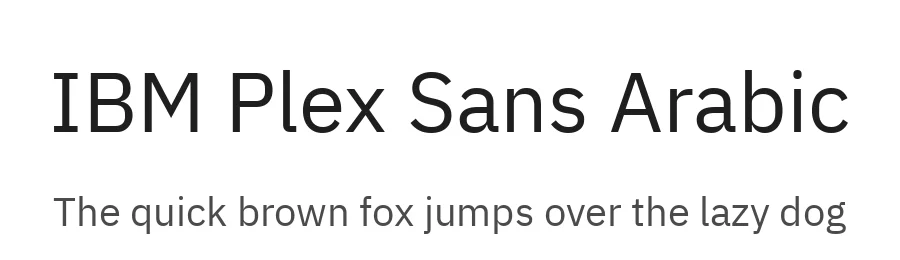 IBM Plex Sans Arabic by Mike Abbink, Bold Monday, Khajag Apelian, Wael Morcos — Sans Serif Font
