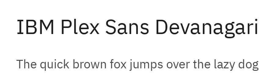 IBM Plex Sans Devanagari by Mike Abbink, Bold Monday — Sans Serif Font