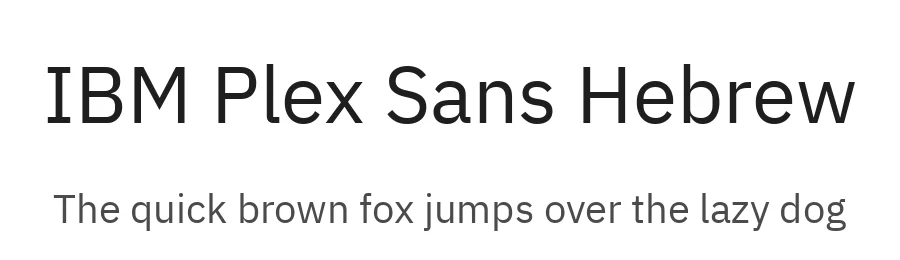 IBM Plex Sans Hebrew by Mike Abbink, Bold Monday — Sans Serif Font