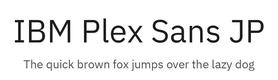 IBM Plex Sans JP by Mike Abbink, Bold Monday — Sans Serif Font
