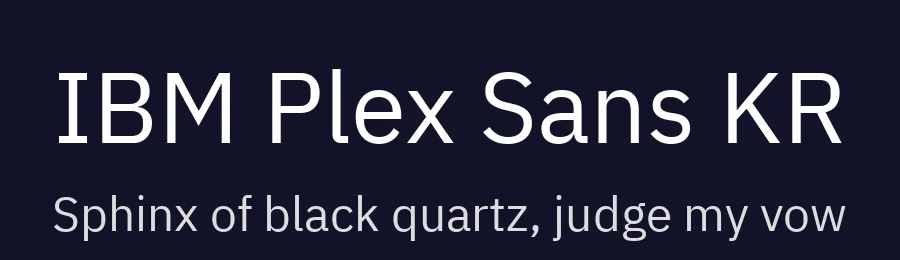 IBM Plex Sans KR by Mike Abbink, Bold Monday — Sans Serif Font — thumbnail 2