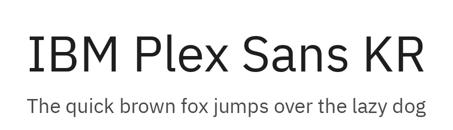 IBM Plex Sans KR by Mike Abbink, Bold Monday — Sans Serif Font
