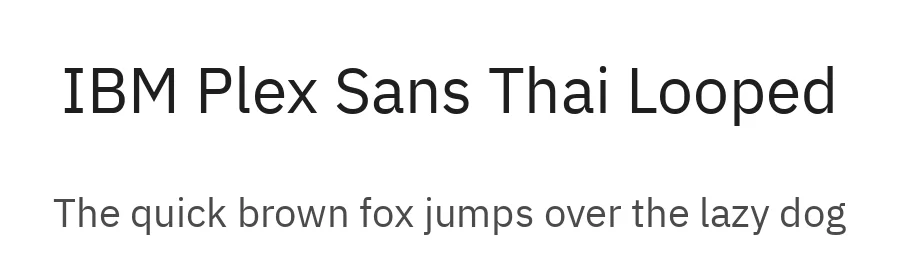 IBM Plex Sans Thai Looped by Mike Abbink, Bold Monday — Sans Serif Font