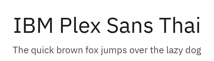 IBM Plex Sans Thai by Mike Abbink, Bold Monday — Sans Serif Font