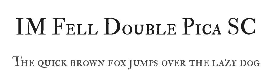 IM Fell Double Pica SC by Igino Marini — Serif Font