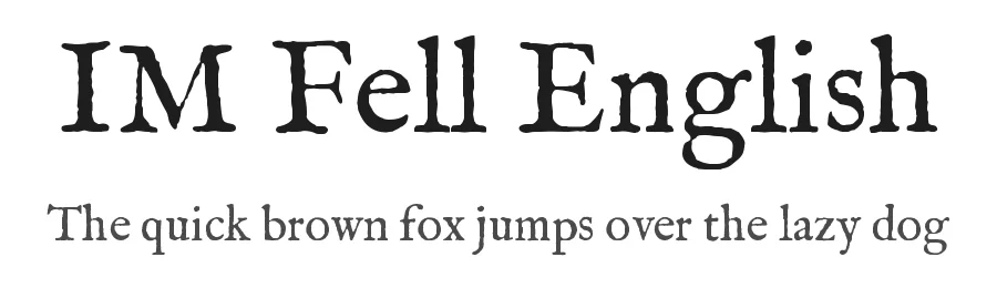 IM Fell English by Igino Marini — Serif Font