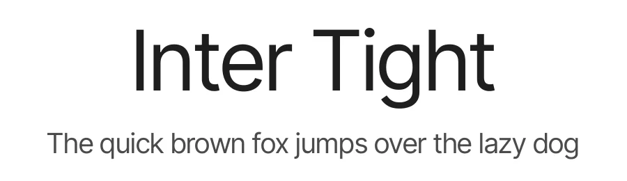 Inter Tight by Rasmus Andersson — Sans Serif Font