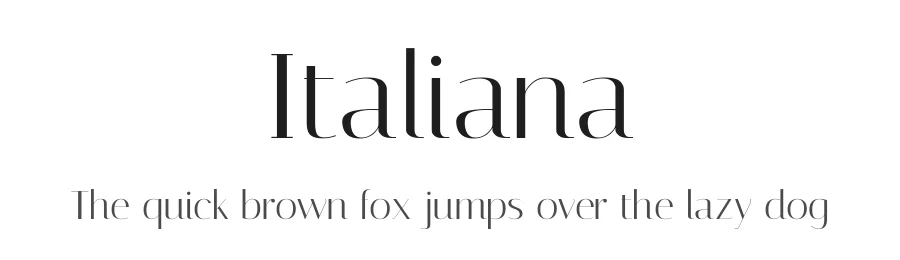 Italiana by Santiago Orozco β Sans Serif Font