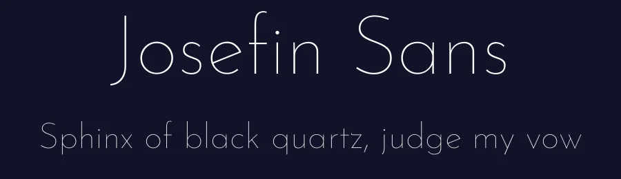 Josefin Sans by Santiago Orozco — Sans Serif Font — thumbnail 2