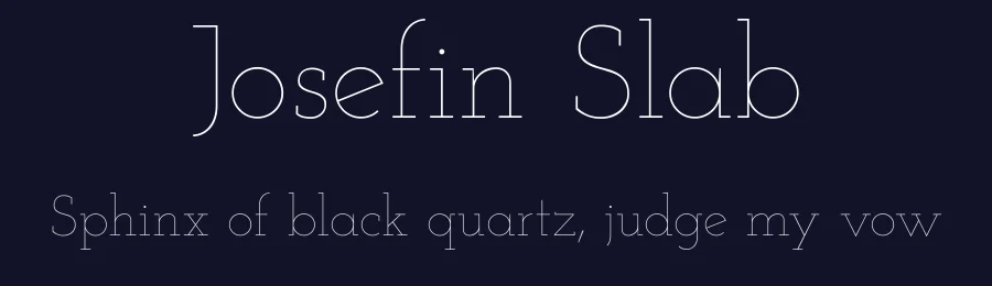 Josefin Slab by Santiago Orozco — Serif Font — thumbnail 2