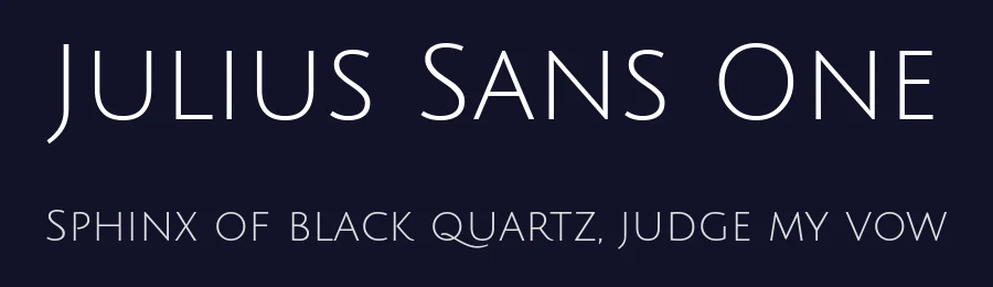 Julius Sans One by Luciano Vergara — Sans Serif Font — thumbnail 2