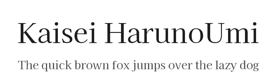 Kaisei HarunoUmi by Font-Kai — Serif Font