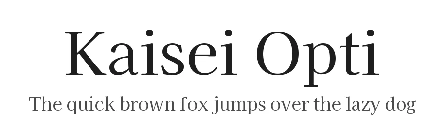 Kaisei Opti by Font-Kai — Serif Font