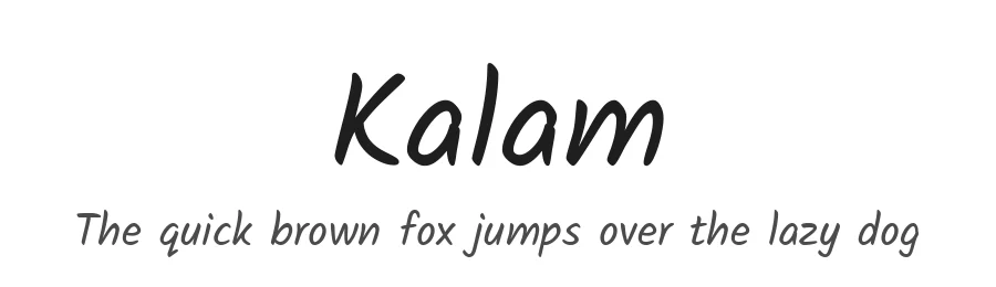 Kalam by Indian Type Foundry — Script Handwritten Font