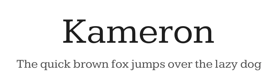 Kameron by Vernon Adams — Serif Font
