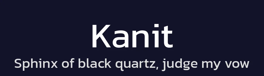 Kanit by Cadson Demak — Sans Serif Font — thumbnail 2