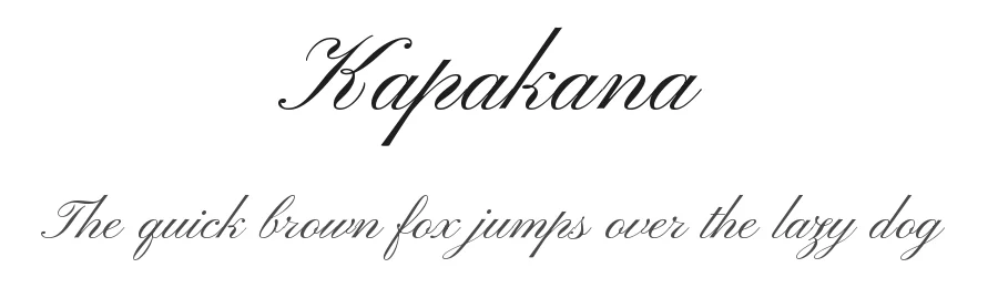 Kapakana by Kousuke Nagai — Script Handwritten Font