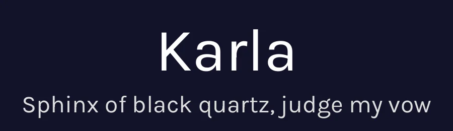 Karla by Jonny Pinhorn — Sans Serif Font — thumbnail 2