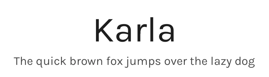 Karla by Jonny Pinhorn — Sans Serif Font
