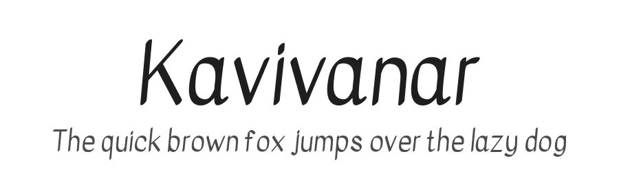 Kavivanar by Tharique Azeez — Script Handwritten Font