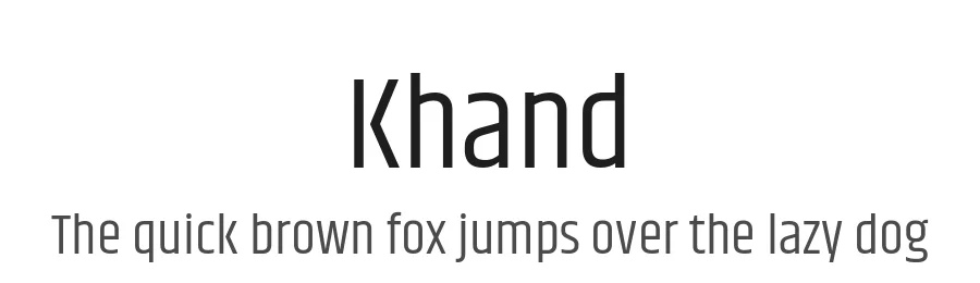 Khand by Indian Type Foundry — Sans Serif Font