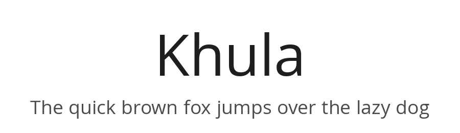 Khula by Erin McLaughlin — Sans Serif Font