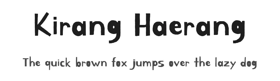 Kirang Haerang by Woowahan Brothers — Display Font