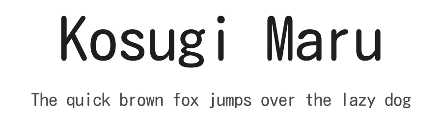 Kosugi Maru by MOTOYA — Sans Serif Font