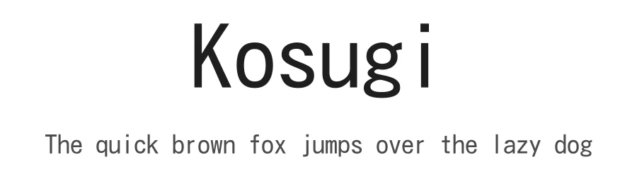 Kosugi by MOTOYA — Sans Serif Font