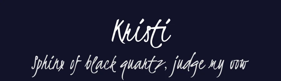 Kristi by Birgit Pulk — Script Handwritten Font — thumbnail 2