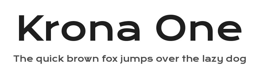 Krona One by Yvonne Schüttler — Sans Serif Font