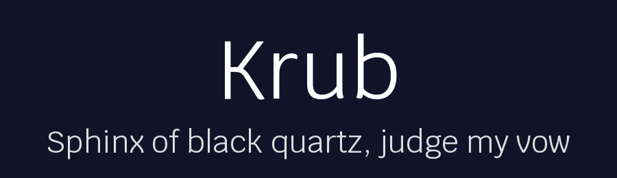 Krub by Cadson Demak — Sans Serif Font — thumbnail 2