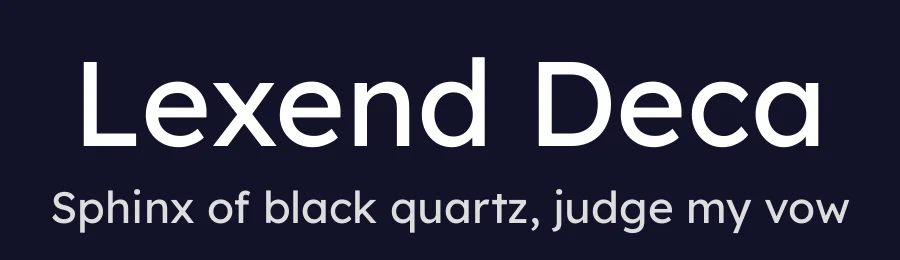 Lexend Deca by Bonnie Shaver-Troup, Thomas Jockin, Santiago Orozco, Héctor Gómez, Superunion — Sans Serif Font — thumbnail 2