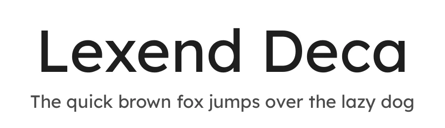 Lexend Deca by Bonnie Shaver-Troup, Thomas Jockin, Santiago Orozco, Héctor Gómez, Superunion — Sans Serif Font
