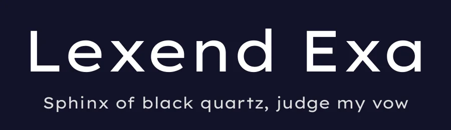 Lexend Exa by Bonnie Shaver-Troup, Thomas Jockin, Santiago Orozco, Héctor Gómez, Superunion — Sans Serif Font — thumbnail 2