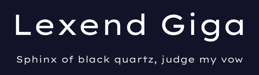 Lexend Giga by Bonnie Shaver-Troup, Thomas Jockin, Santiago Orozco, Héctor Gómez, Superunion — Sans Serif Font — thumbnail 2
