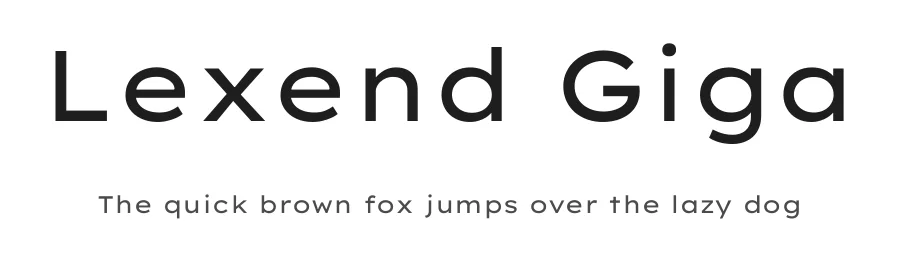 Lexend Giga by Bonnie Shaver-Troup, Thomas Jockin, Santiago Orozco, Héctor Gómez, Superunion — Sans Serif Font