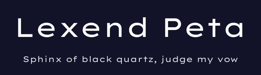 Lexend Peta by Bonnie Shaver-Troup, Thomas Jockin, Santiago Orozco, Héctor Gómez, Superunion — Sans Serif Font — thumbnail 2