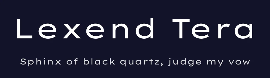Lexend Tera by Bonnie Shaver-Troup, Thomas Jockin, Santiago Orozco, Héctor Gómez, Superunion — Sans Serif Font — thumbnail 2