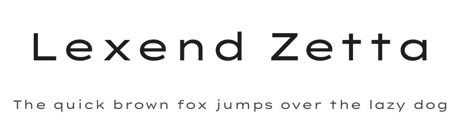 Lexend Zetta by Bonnie Shaver-Troup, Thomas Jockin, Santiago Orozco, Héctor Gómez, Superunion — Sans Serif Font