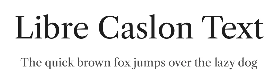 Libre Caslon Text by Pablo Impallari — Serif Font
