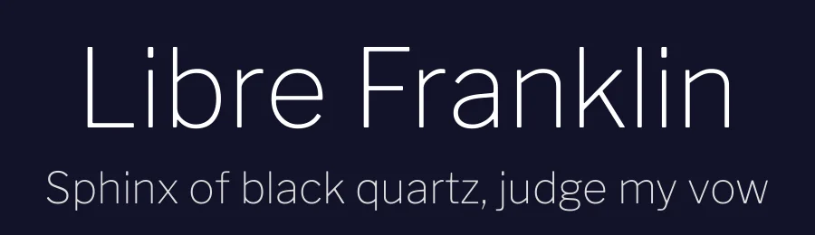Libre Franklin by Impallari Type — Sans Serif Font — thumbnail 2